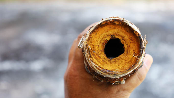 Your old galvanized pipes look like this on the inside