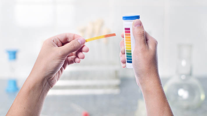 pH test kits are available at most home improvement stores